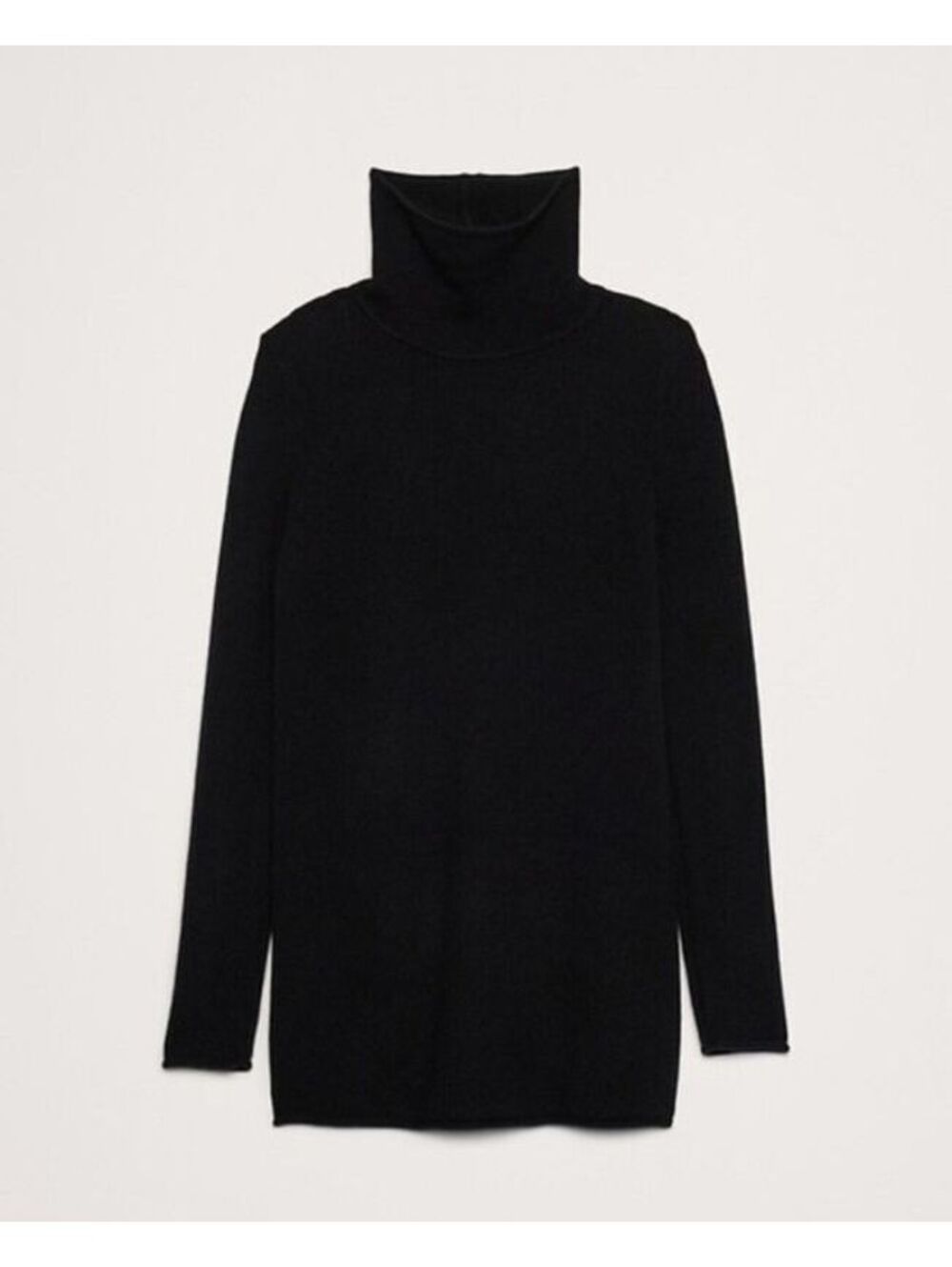 NWT Banana Republic Lightweight Cashmere Turtleneck Mini Dress BLACK MEDIUM - Picture 4 of 5
